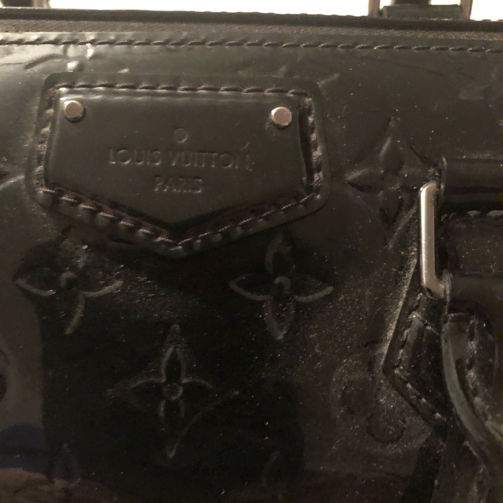 Authentic Louis Vuitton Vernis Montana Black Satchel Dark Silver Hardware - Picture 3 of 11